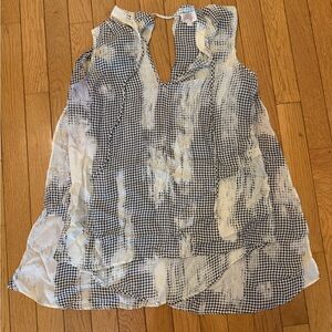 Parker Black and White Sleeveless Blouse